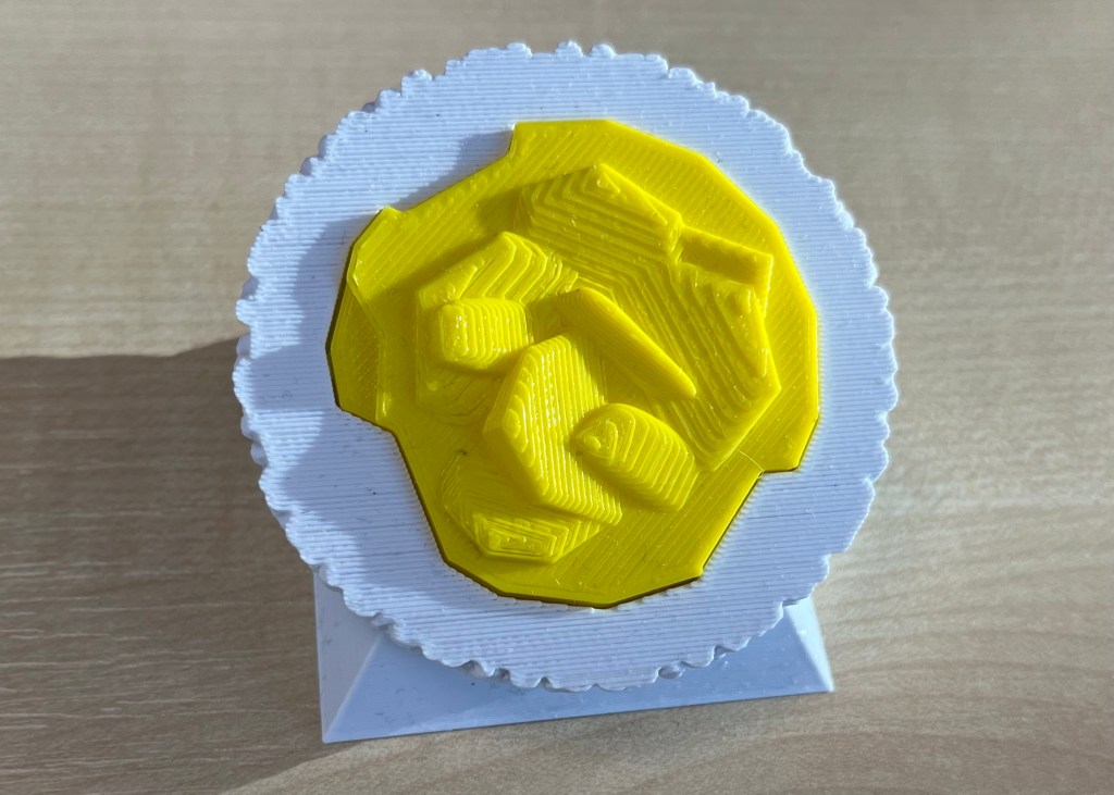 3D printed oil in water droplet