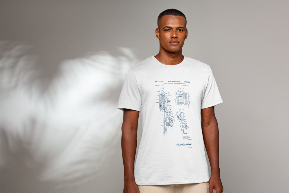 Young man in a white t shirt