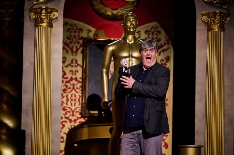 Dara O Briain, delighted to win the third Taskmaster Champion of Champions.