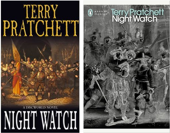 Comparison of the original cover (left) and the cover for the Penguin Modern Classic edition of Night Watch.